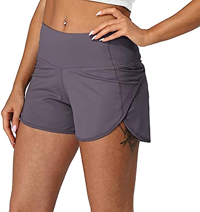 icyzone Women&#039;s Quick-Dry Athletic Running Workout Yoga Shorts - 3 Inches