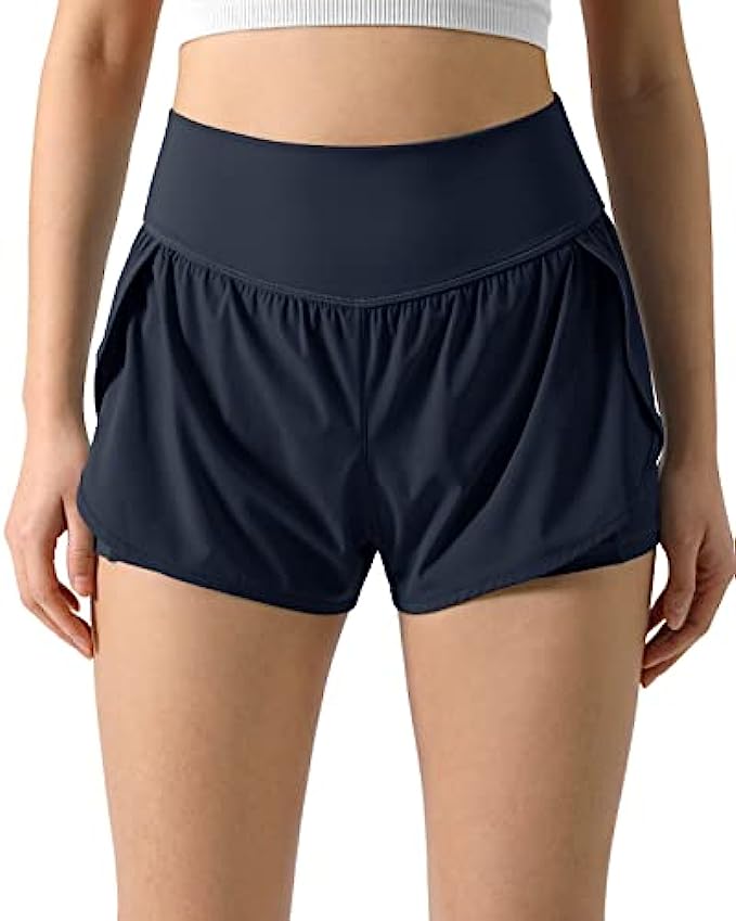 ODODOS Women&#039;s 2 in 1 Running Shorts with Pockets Workout Gym Sport Layer Active Shorts