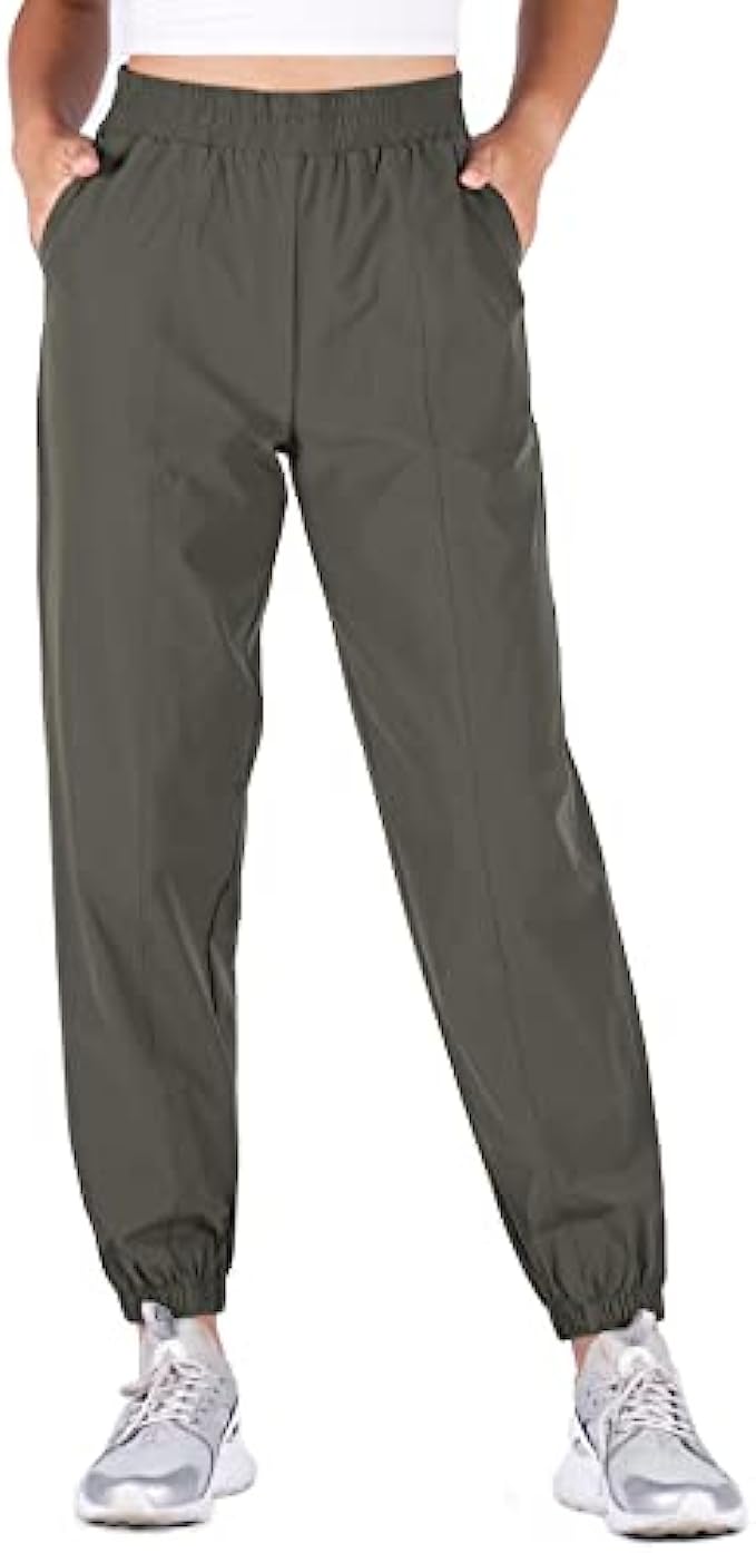 AJISAI Women&#039;s Lightweight Joggers Loose Sweatpants with Pockets Drawstring Workout Running Pants