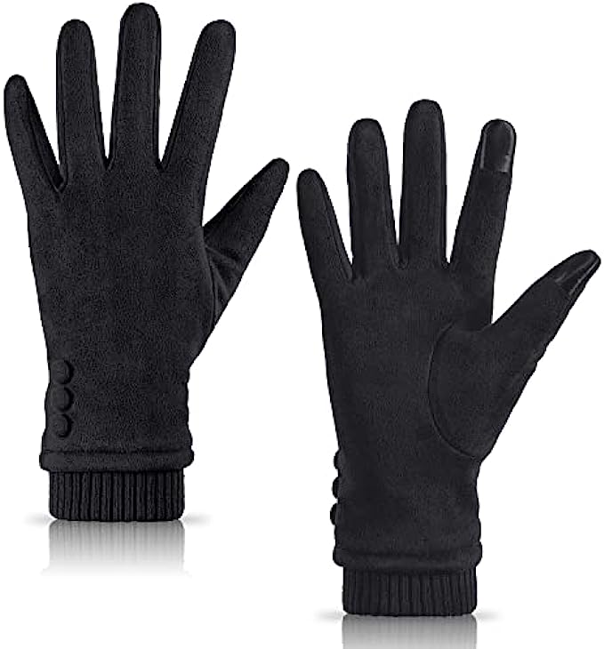 Womens Gloves Winter Touch Screen Texting Phone Windproof Gloves for Women Fleece Lined Thick Warm Gloves
